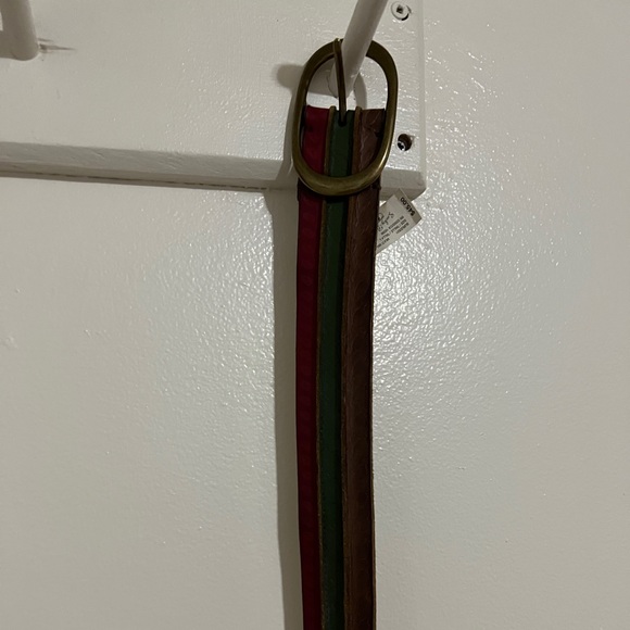 Lucky Brand Green, Red, and Brown Belt - Picture 2 of 9